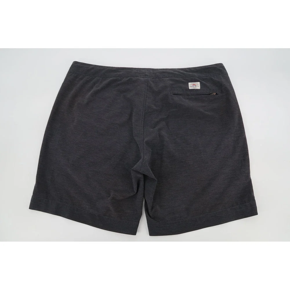 Faherty All Day Shorts Mens 38 Charcoal Gray Hybrid Stretch Quick Dry 8 Inseam